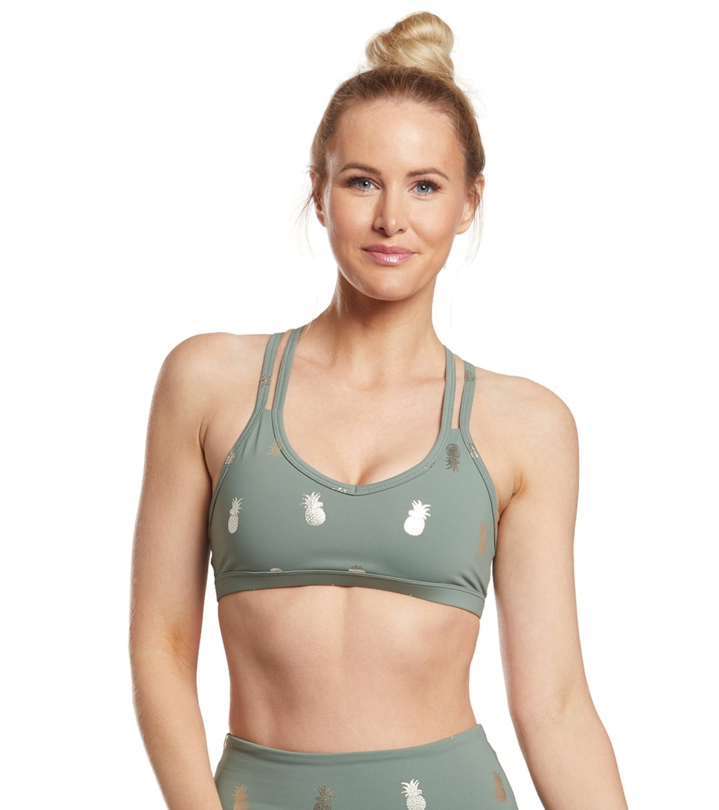 Beyond Yoga Tropical Double Back Yoga Sports Bra