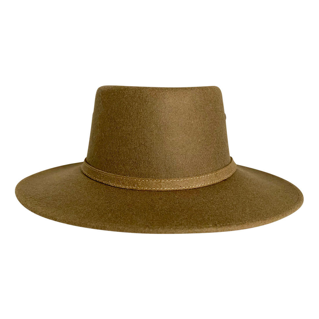 Angel Eyes Wide Brim Hat Handmade from Oaxacan Sheep's Wool - Brown