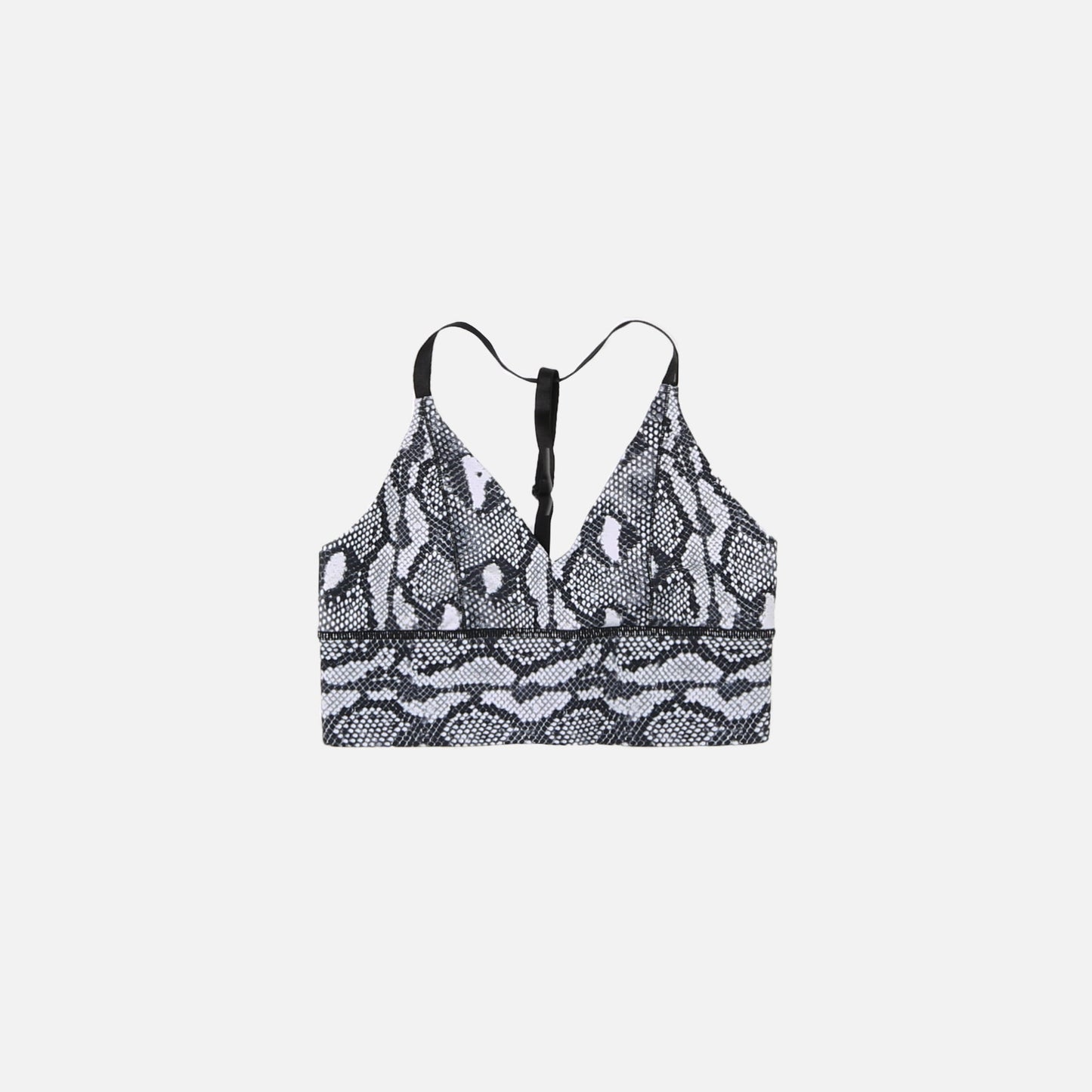 Adam Selman Triangle Sports Bra - BW Python