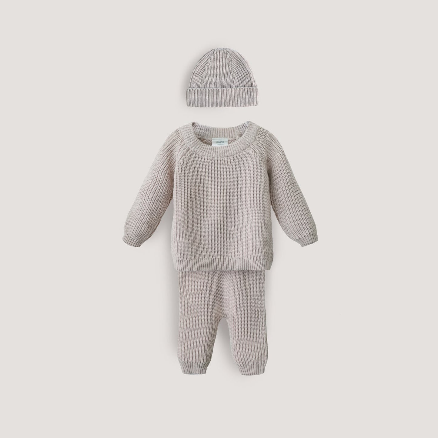 Mushie Chunky Knit Beanie | Beige