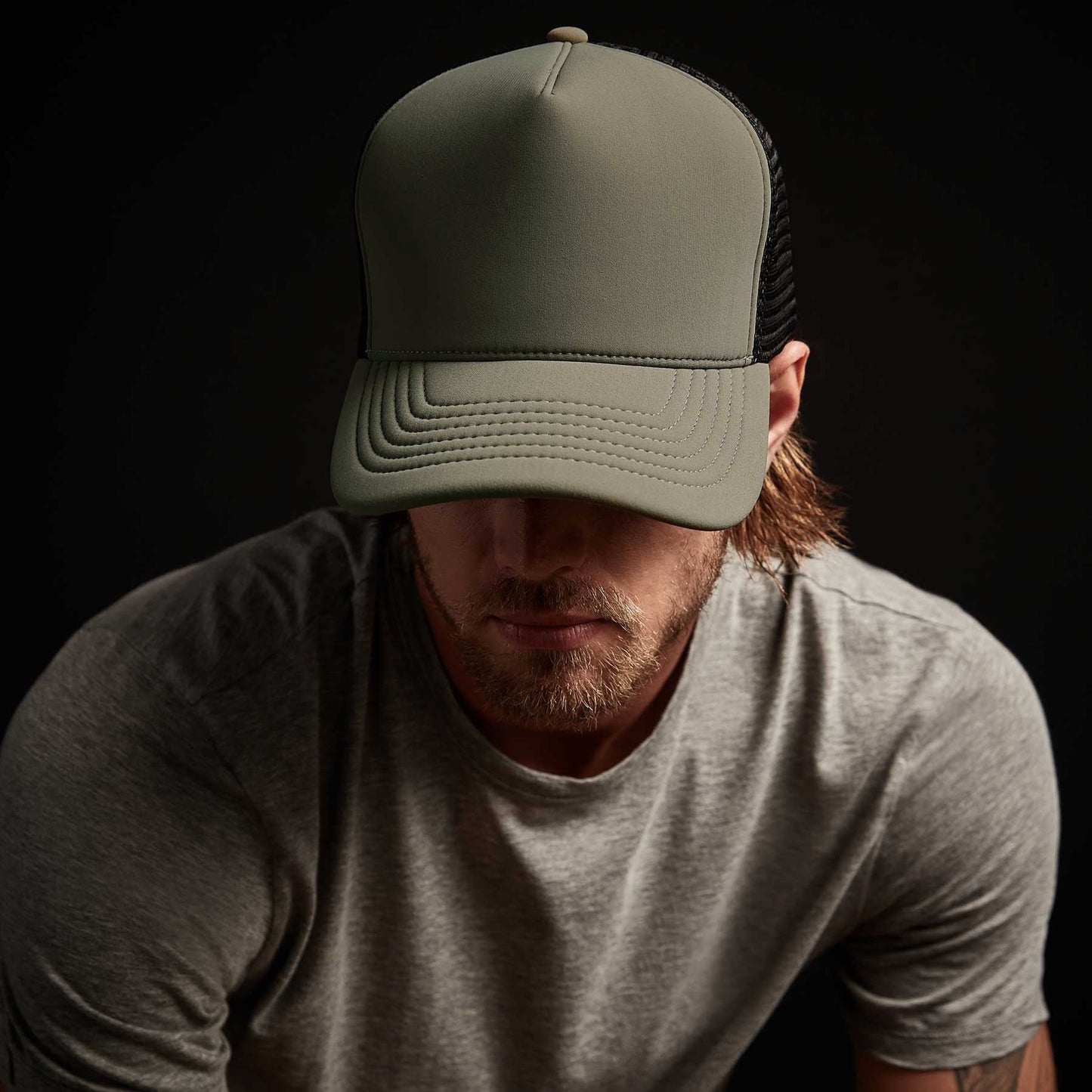 Scuba Trucker Hat - Army Green