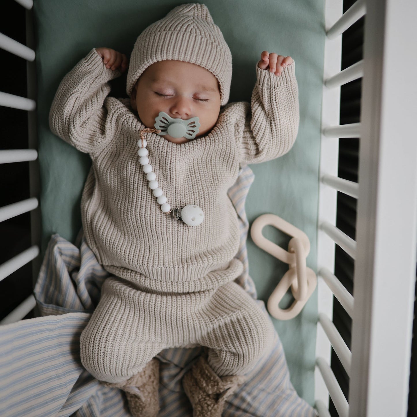 Mushie Chunky Knit Beanie | Beige