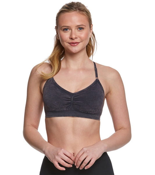 NUX Skinny Mineral Wash Seamless Yoga Sports Bra