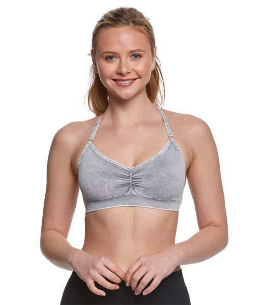 NUX Skinny Mineral Wash Seamless Yoga Sports Bra