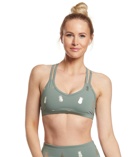 Beyond Yoga Tropical Double Back Yoga Sports Bra