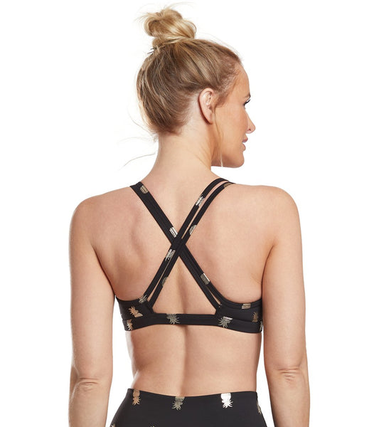 Beyond Yoga Pineapple Double Back Yoga Sports Bra