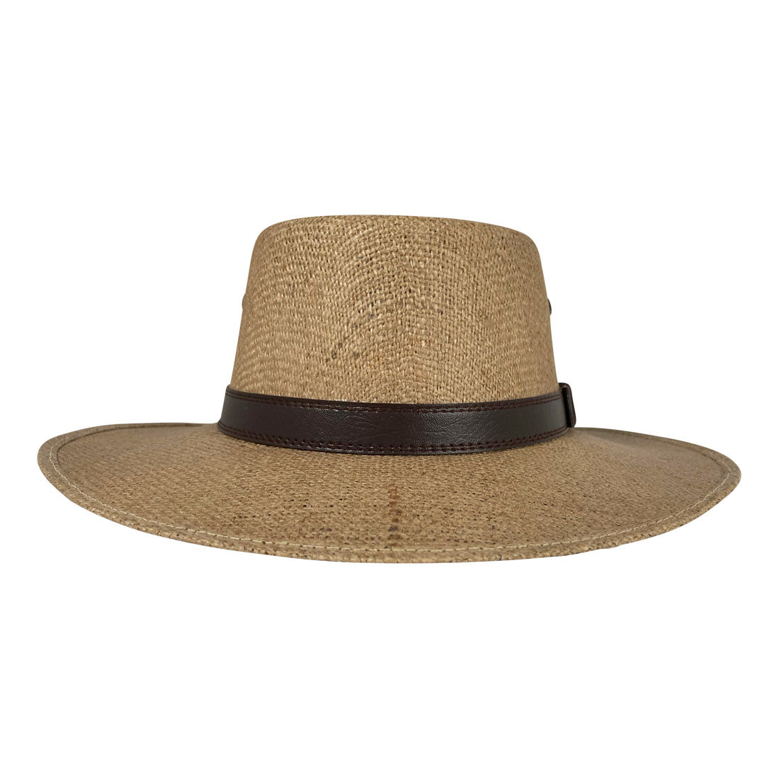 Angel Eyes Wide Brim Hat Handmade from 100% Oaxacan Jute - Dark Brown