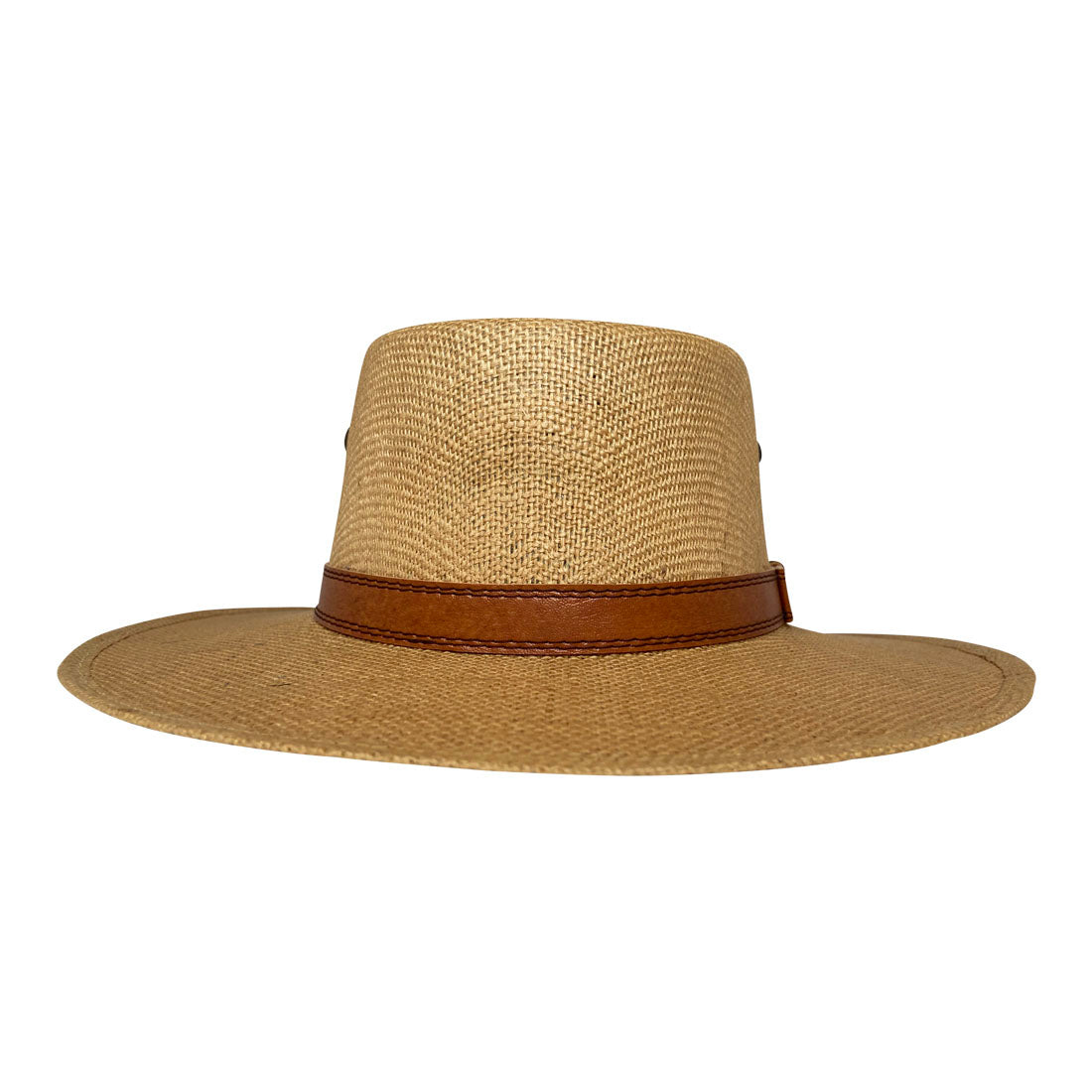Angel Eyes Wide Brim Hat Handmade from 100% Oaxacan Jute - Light Brown