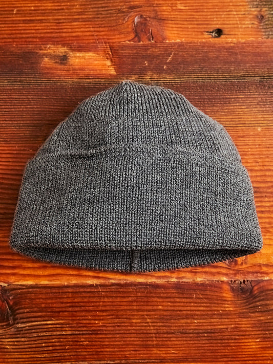 Wool Knit Watch Cap in Charcoal