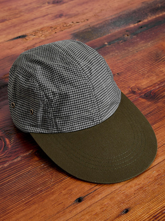 Fishing Cap in Olive Plaid