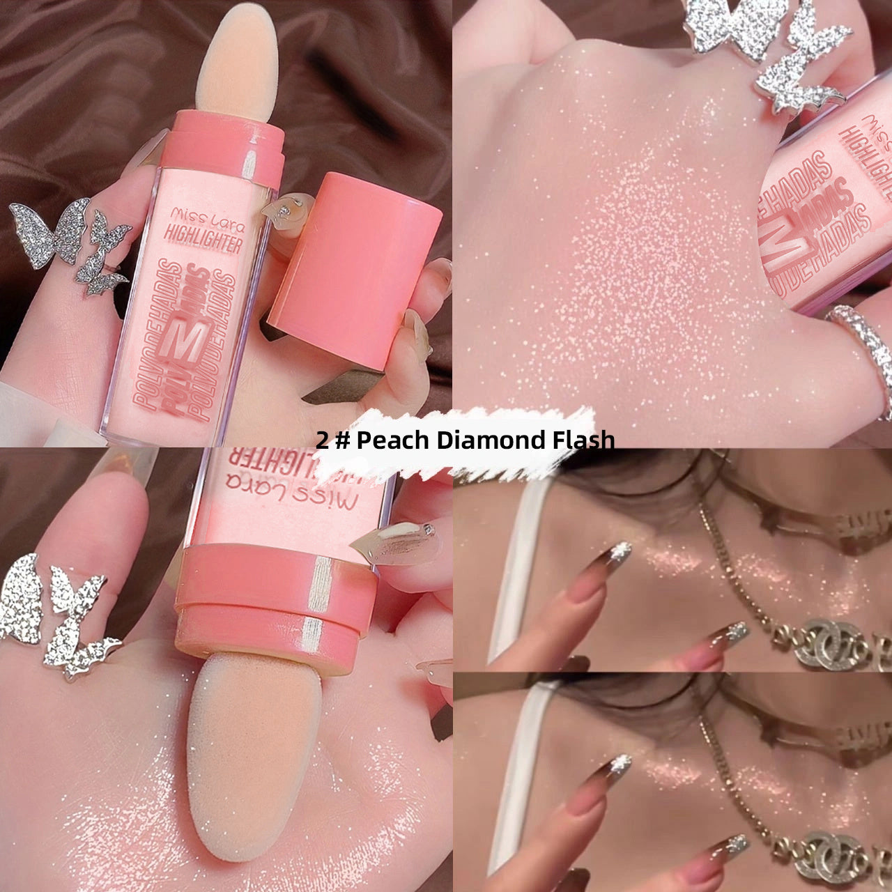 Fairy Highlighter Powder - Brightens Face, Eyes, and Clavicle with Pearlescent Patting Powder for Full Body Contouring
