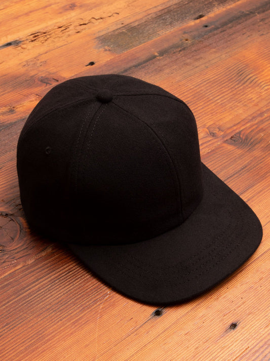 Military Flannel 6-Panel Hat in Black