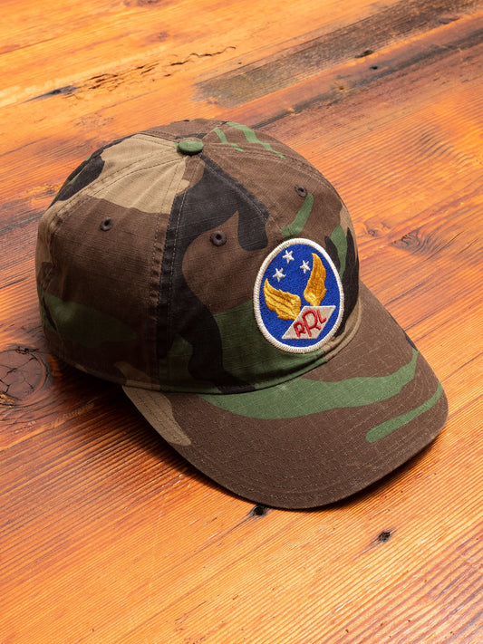 Ripstop Baseball Cap in Woodland Camouflage