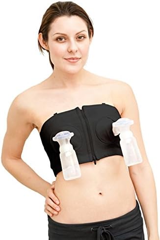 Simple Wishes Signature Hands Free Pumping Bra, Patented, Black, X-Small/Large
