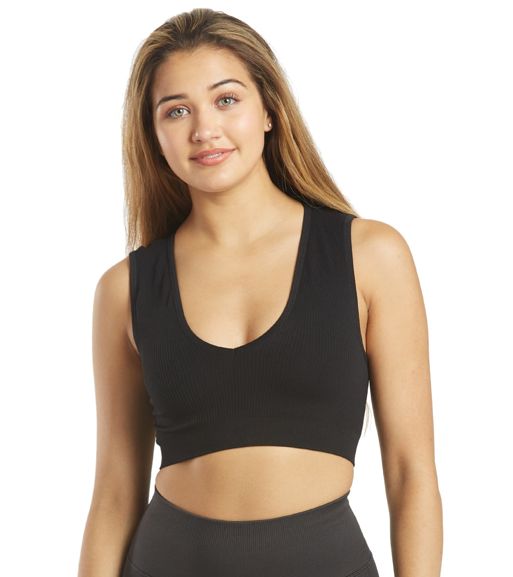 Spiritual Gangster Ribbed Metta Plunge Yoga Brami