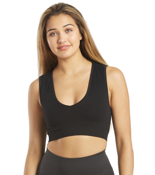 Spiritual Gangster Ribbed Metta Plunge Yoga Brami
