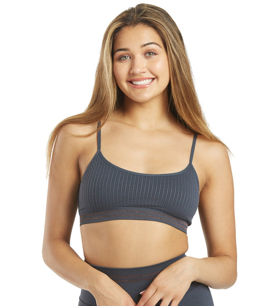Spiritual Gangster Wide Rib Scoop Bra Lurex