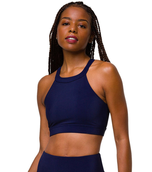 Onzie High Neck Ribbed Yoga Crop Top