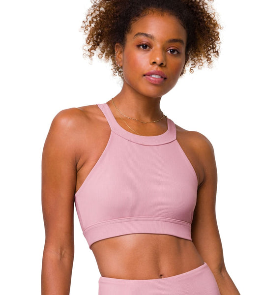 Onzie High Neck Ribbed Yoga Crop Top