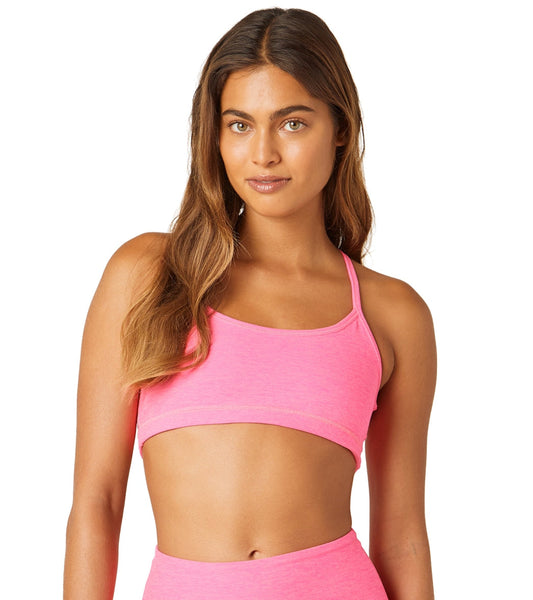 Beyond Yoga Spacedye Slim Racerback Yoga Sports Bra Electric Pink Heather
