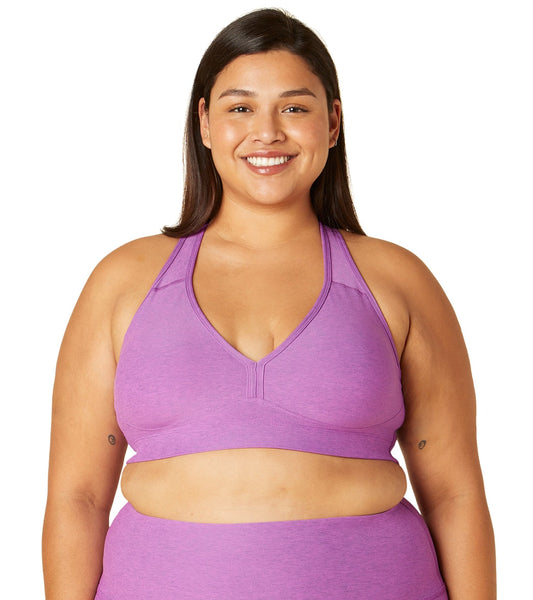 Beyond Yoga Plus Spacedye Lift Your Spirits Bra Bright Iris Heather