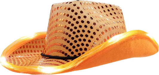 Windy City Novelties LED Light Up Sequin Cowboy Hats