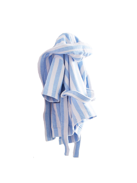 Cabana Stripe Children's Bathrobe Blue Weston Table