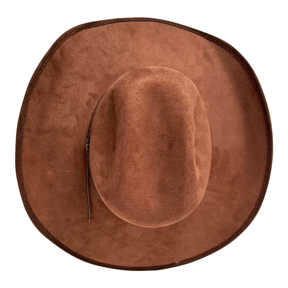 Wide Brim Cowboy Style Hat Handmade from 100% Oaxacan Suede - Chocolate Brown