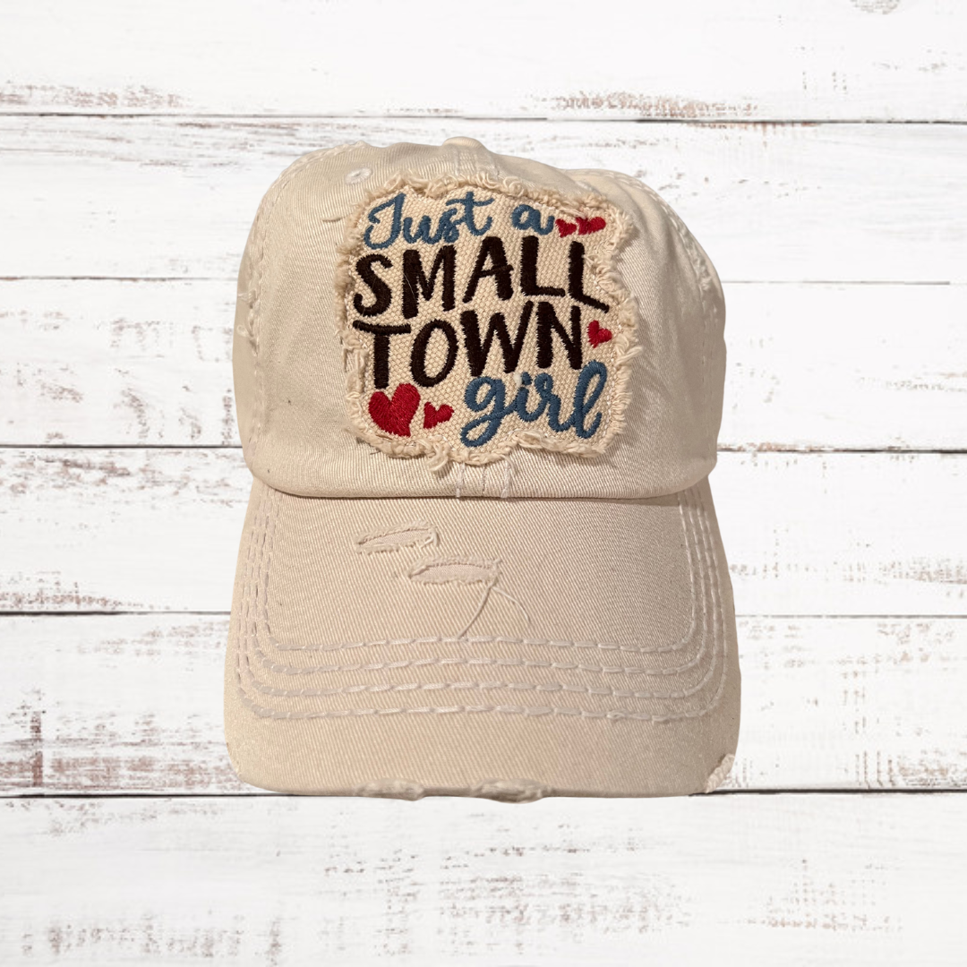 "Just A Small Town Girl" Hat ~ Ivory