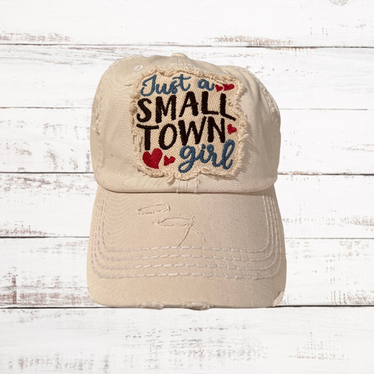 "Just A Small Town Girl" Hat ~ Ivory
