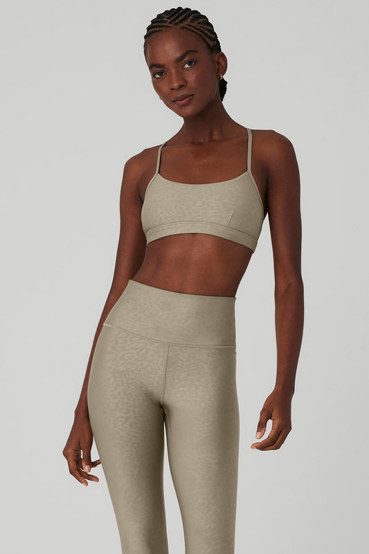 Airlift Leopard Debossed Intrigue Bra - Gravel