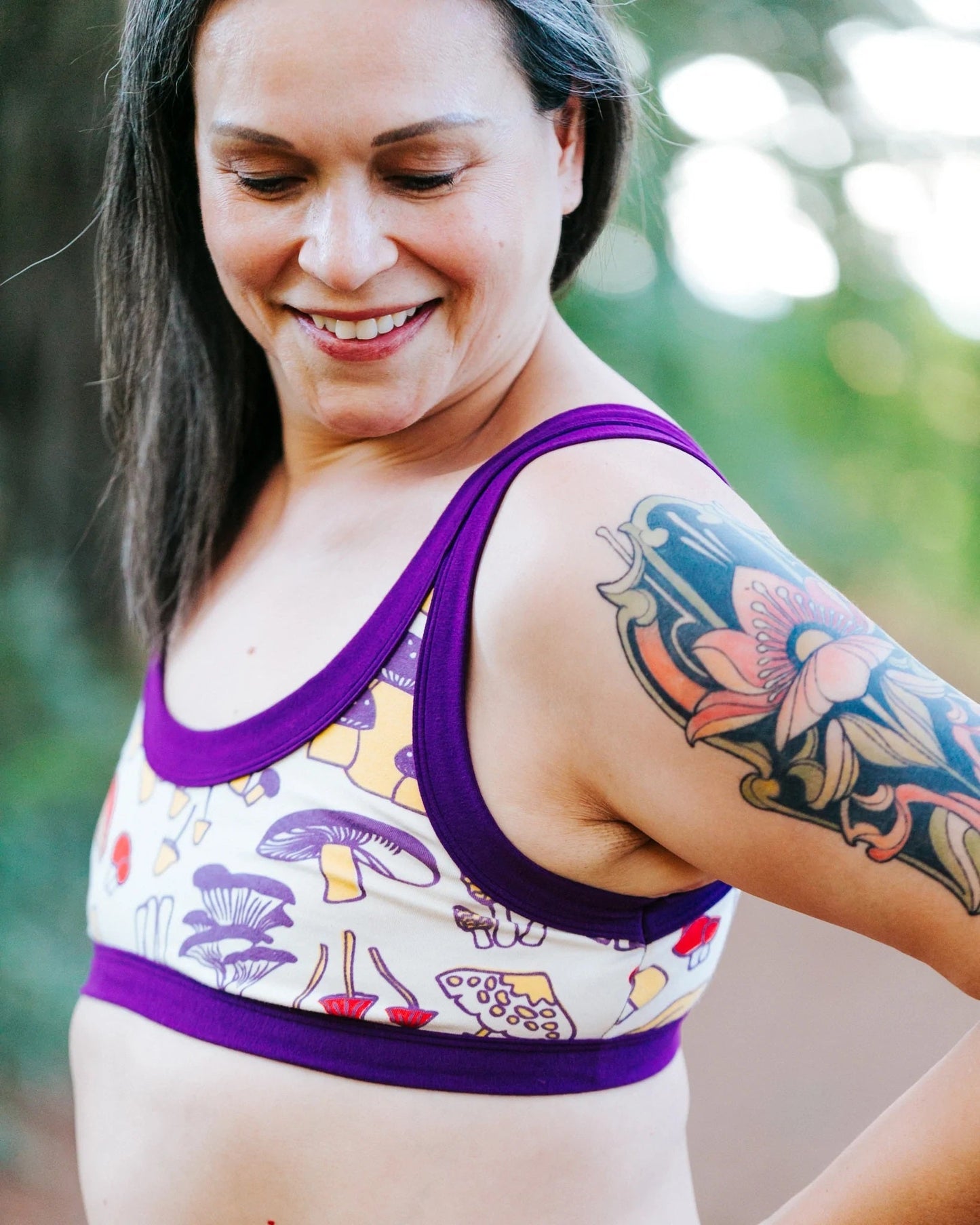 Patterned Bralette Bras + Bralettes Thunderpants USA S Mushroom Magic