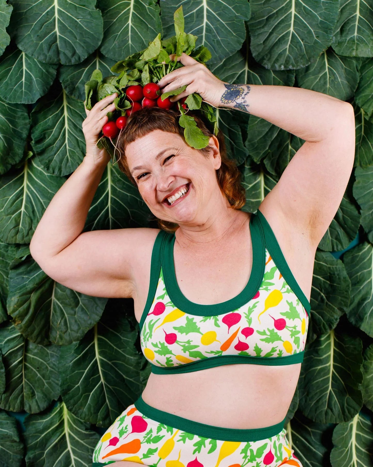 Patterned Bralette Bras Thunderpants USA S Root Veggies