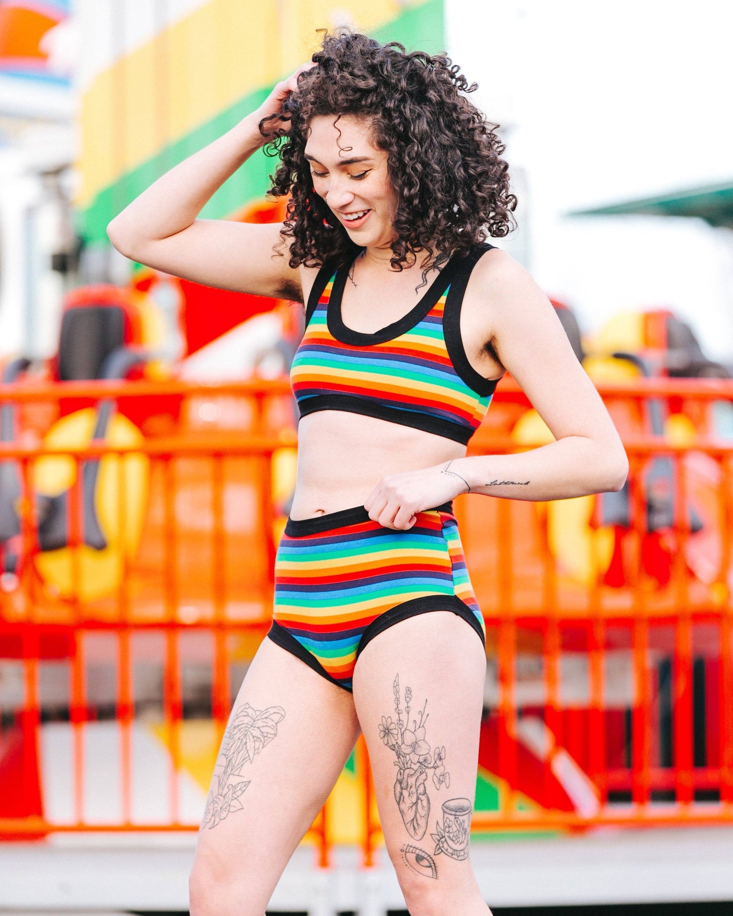 Thunderpants USA Women's Bralette Rainbow Stripe Thunderpants Thunderpants USA