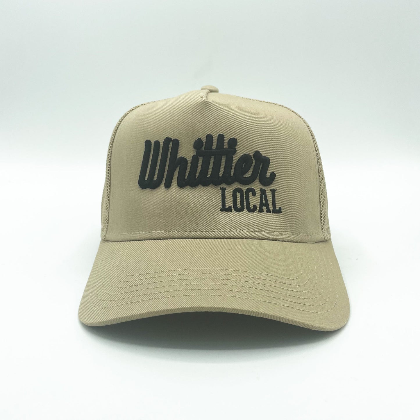 WHITTIER LOCAL HATS Khaki Whittier Local Puff A-Frame Trucker Hat