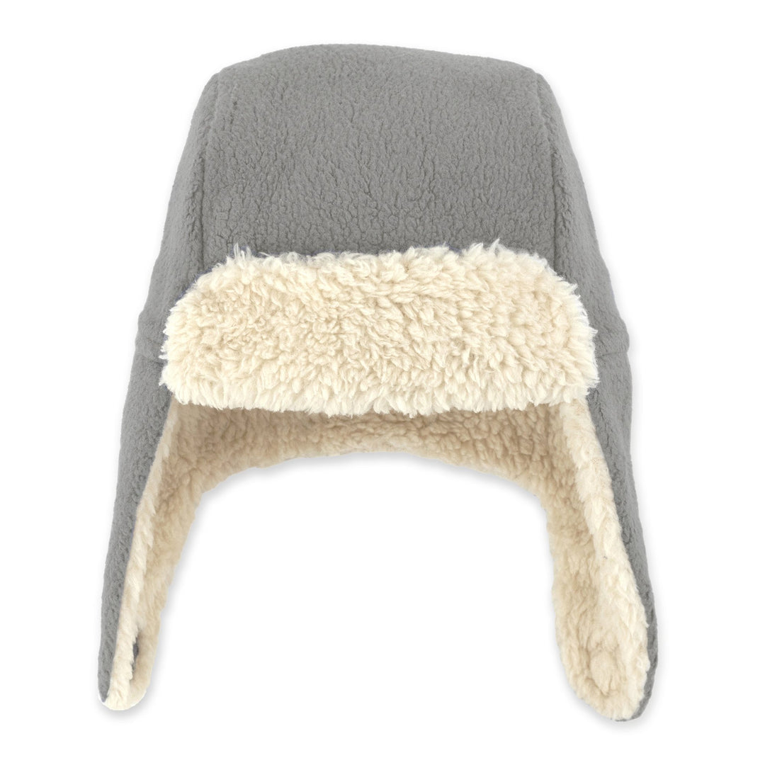 Zutano Cozy Fleece Furry Trapper Hat | Gray